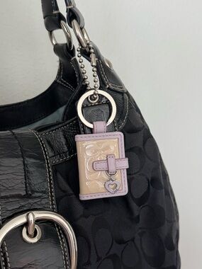 RARE Lavender Purple Coach Photo Keychain